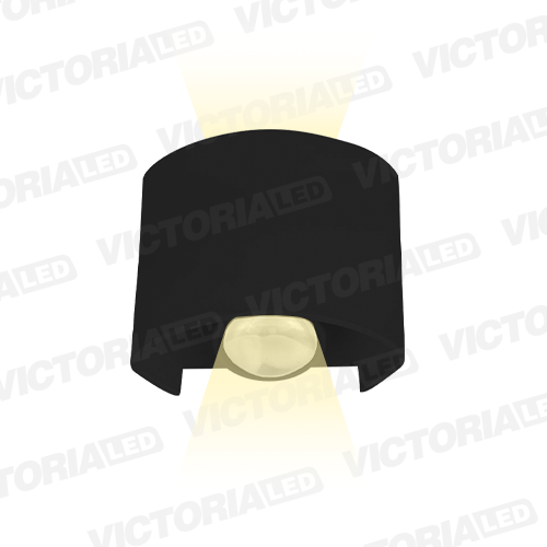 APLIQUE DE PARED IP65 2*1W 3000K NEGRO 78*80MM AC85-265V