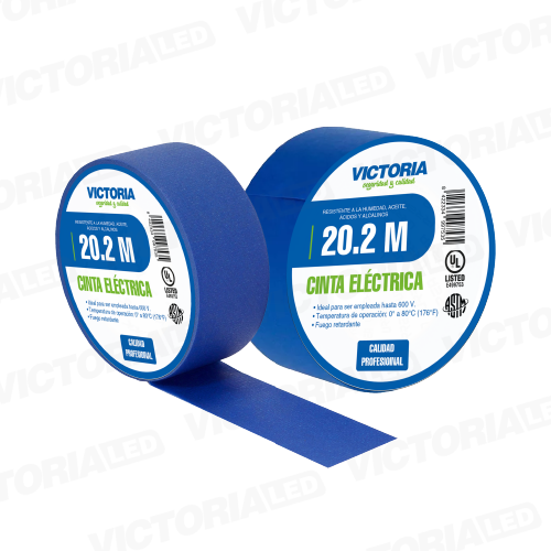 CINTA ELECTRICA AZUL 0.13X19X20.2M FUEGO RETARDANTE 200U