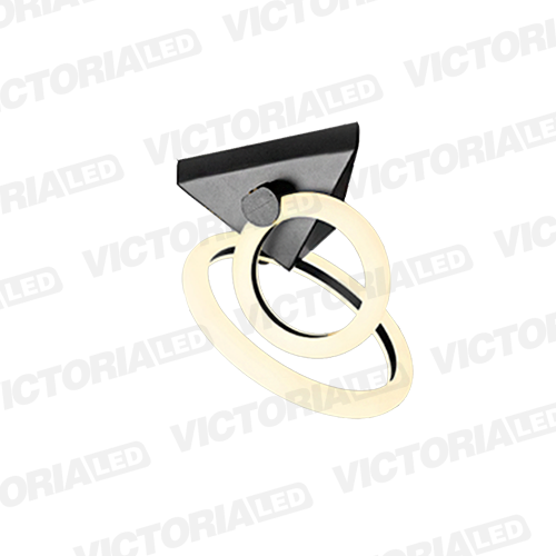 LAMPARA DECORATIVA DE TECHO LED METAL/ACRILICO BLACK