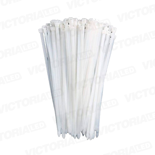 [B-3.6X30] AMARRAS PLASTICAS BLANCA 3.6MMX300MM 100PZAS