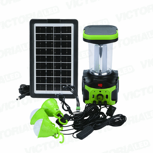 [DT-9016] KIT SOLAR PORTATIL LINTERNA/3FOCOS3W/USB