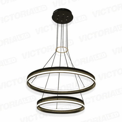 [LC-2306-31] LAMPARA DECORATIVA DE TECHO LED 108W 3000K ALUM/ACRILICO BLACK