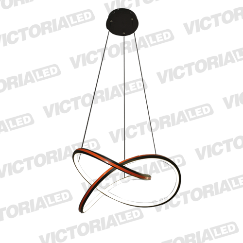 [LC-2306-37] LAMPARA DECORATIVA DE TECHO LED 34W 3000K ALUM/ACRILICO BLACK