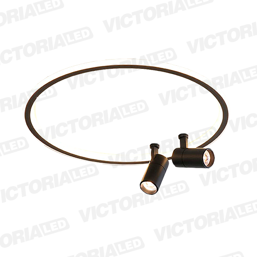 [SD018] LAMPARA DECORATIVA DE TECHO LED METAL/ACRILICO BLACK