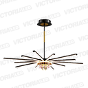 LAMPARA DECORATIVA DE TECHO LED METAL/VIDRIO NEGRO