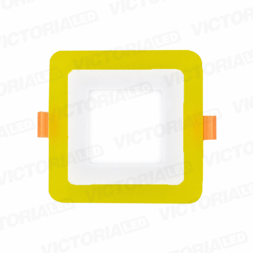 [LV-206ECY 6+3] VICTORIA LED PANEL EMP CUA 6W+3W AMARILLO 60U/C