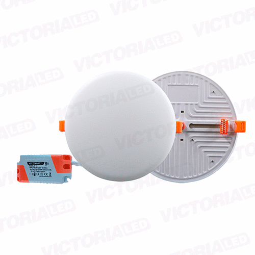 [LV-112 10W 6500K] VICTORIA LED PANEL SIN BORDE 10W EMPOTRABLE REDONDO 100U/C