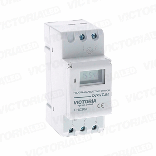 [DHC20A] VICTORIA LED TIMER 100-240V AC 20A BLANCO 100U/C