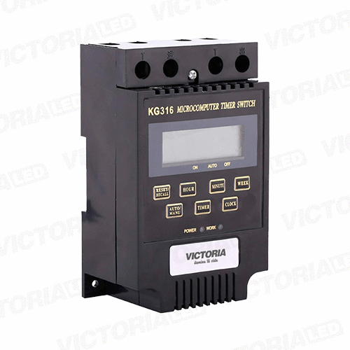 [KG-316T] VICTORIA LED TIMER 85-264V AC 25A NEGRO 30U/C