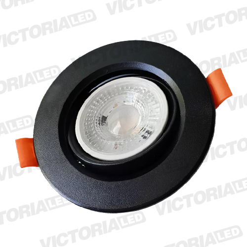 [VL-SRN7W 3K] OJO DE BUEY 7W 3000K REDONDO NEGRO 100U/C